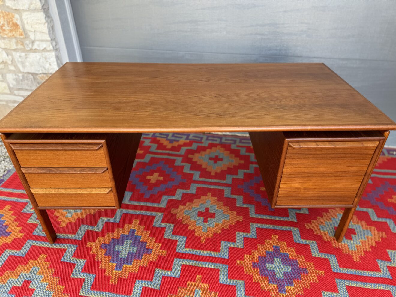 Danish Teak Executive Desk Renewed Perspective