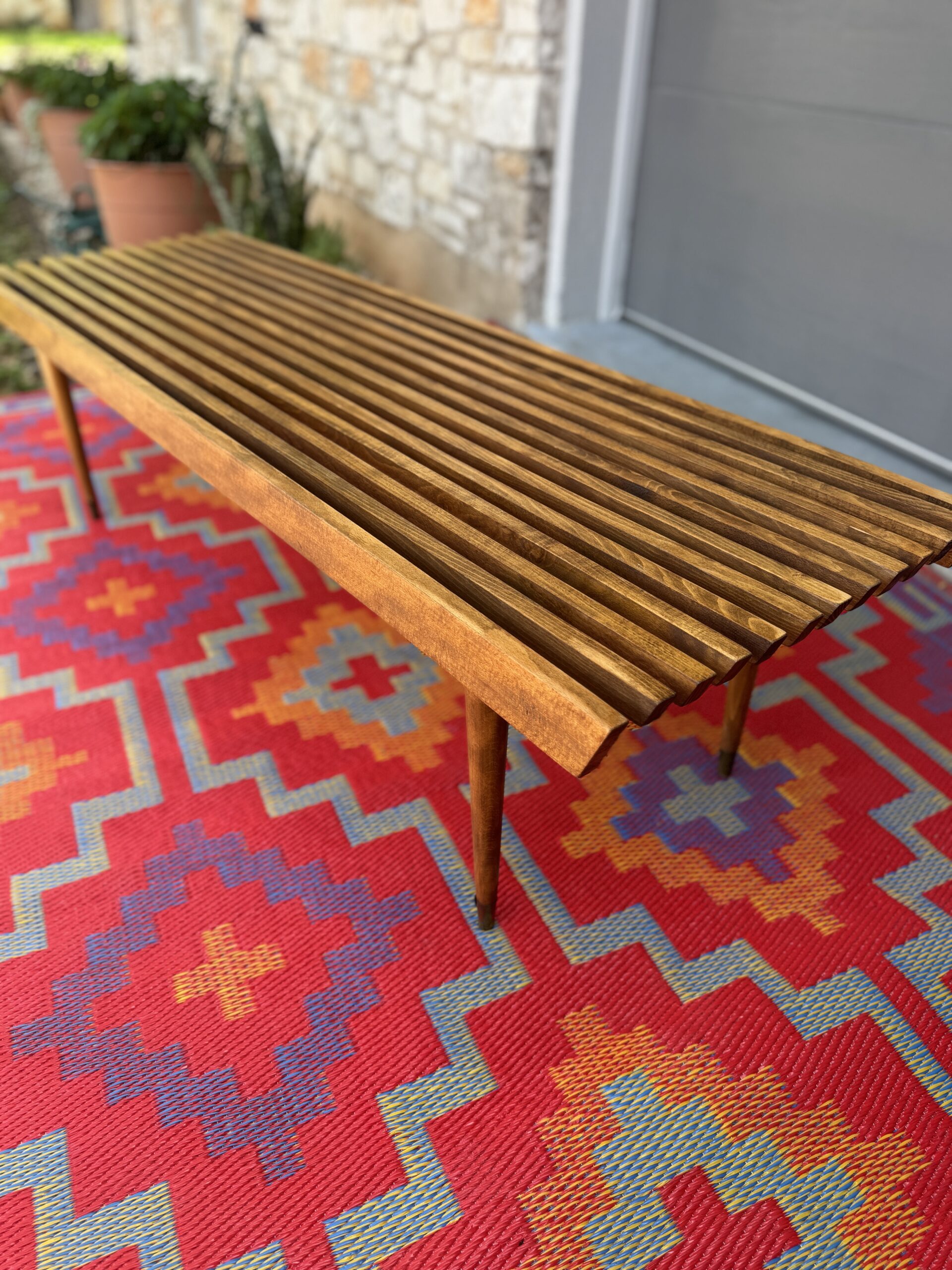 MCM Slat Bench