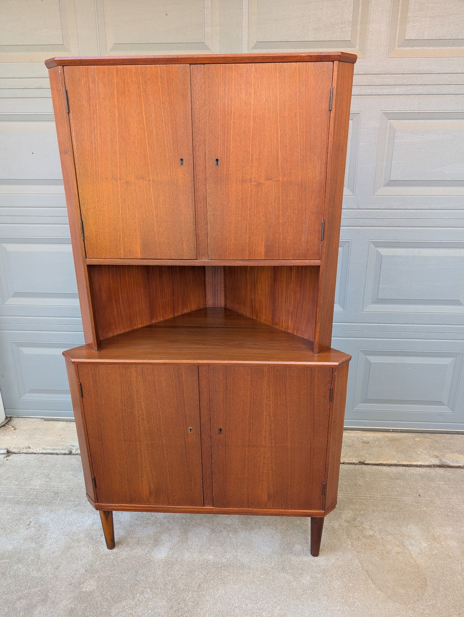 Teak Corner Cabinet