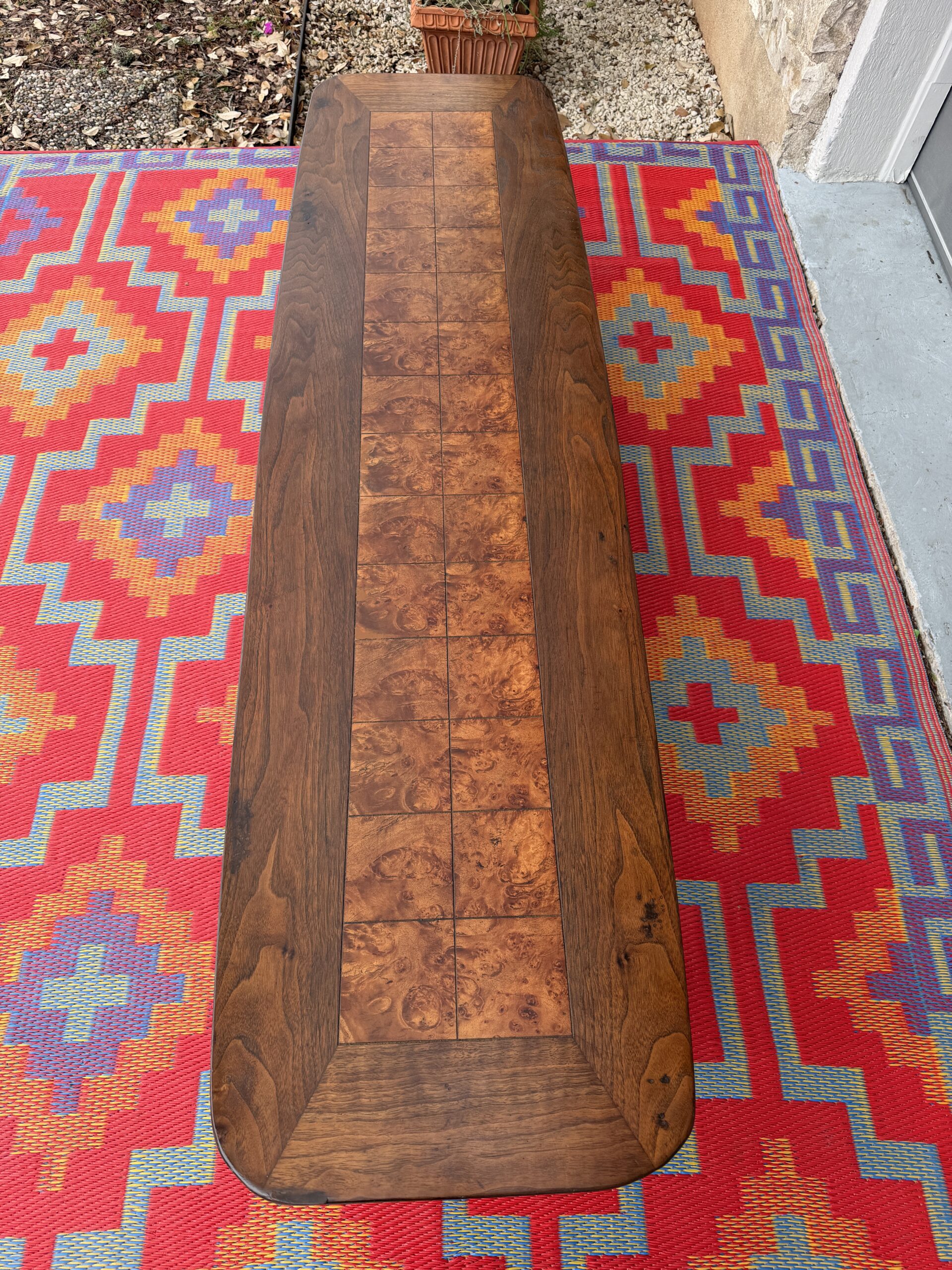 Burl Inlay Coffee Table - Image 3