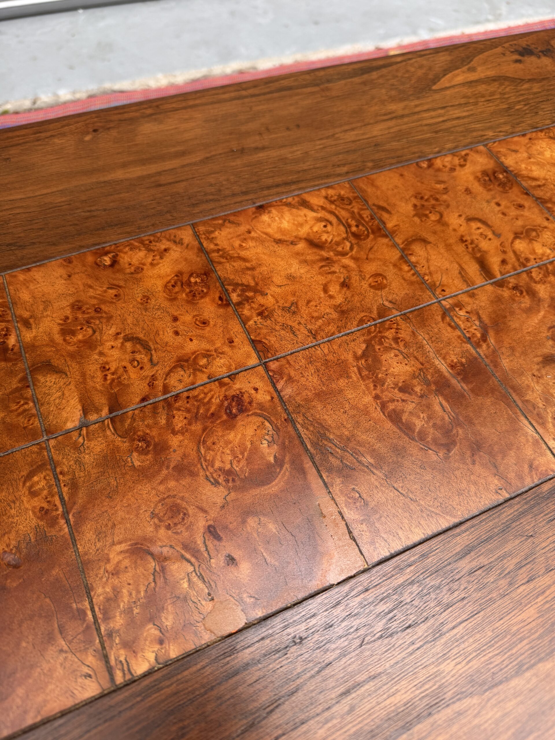 Burl Inlay Coffee Table - Image 5