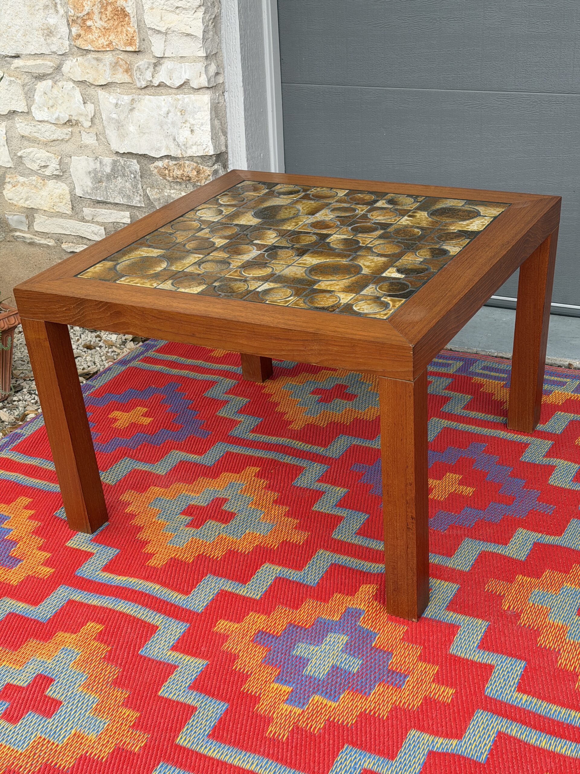 Teak Tiled Table - Image 2
