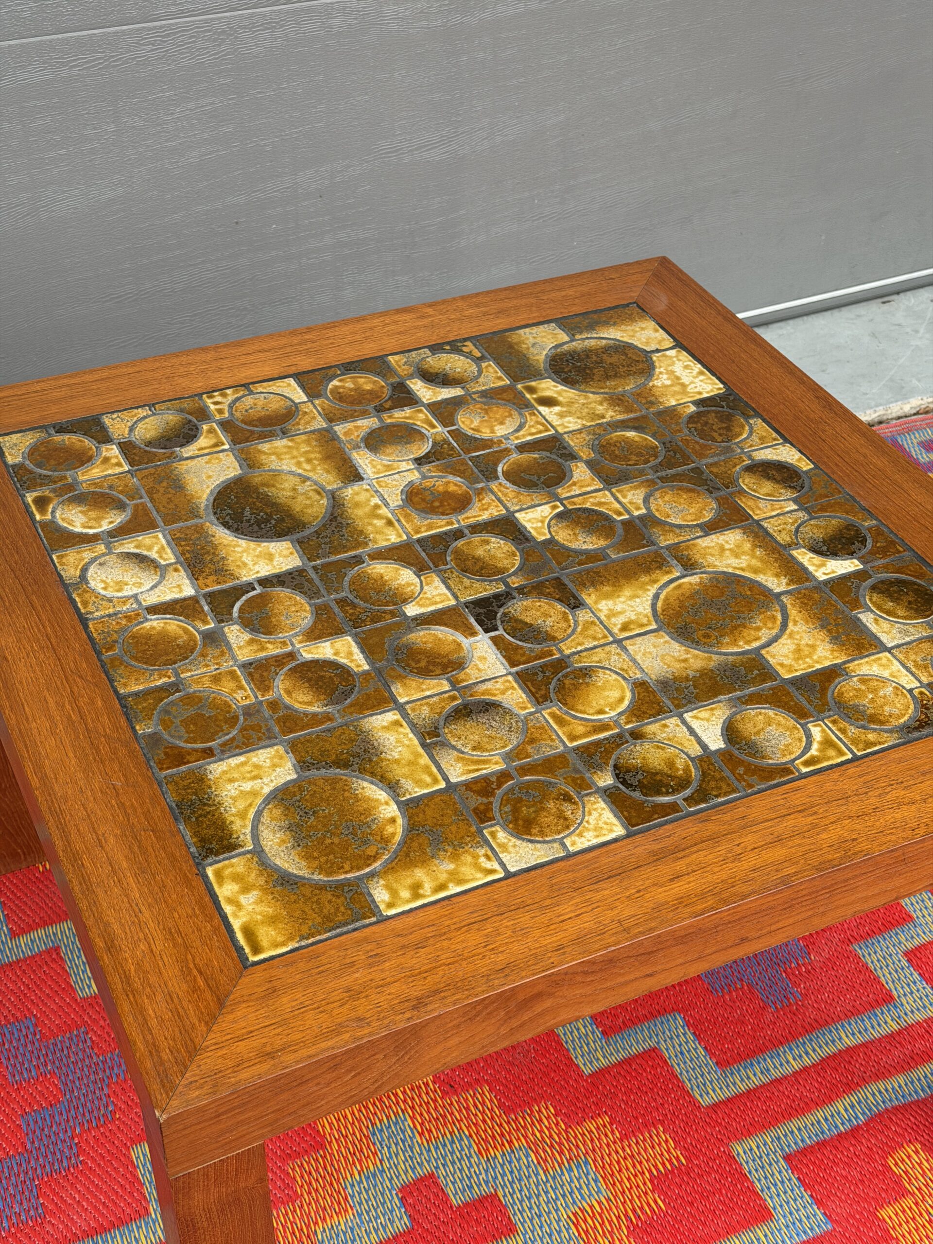 Teak Tiled Table - Image 4