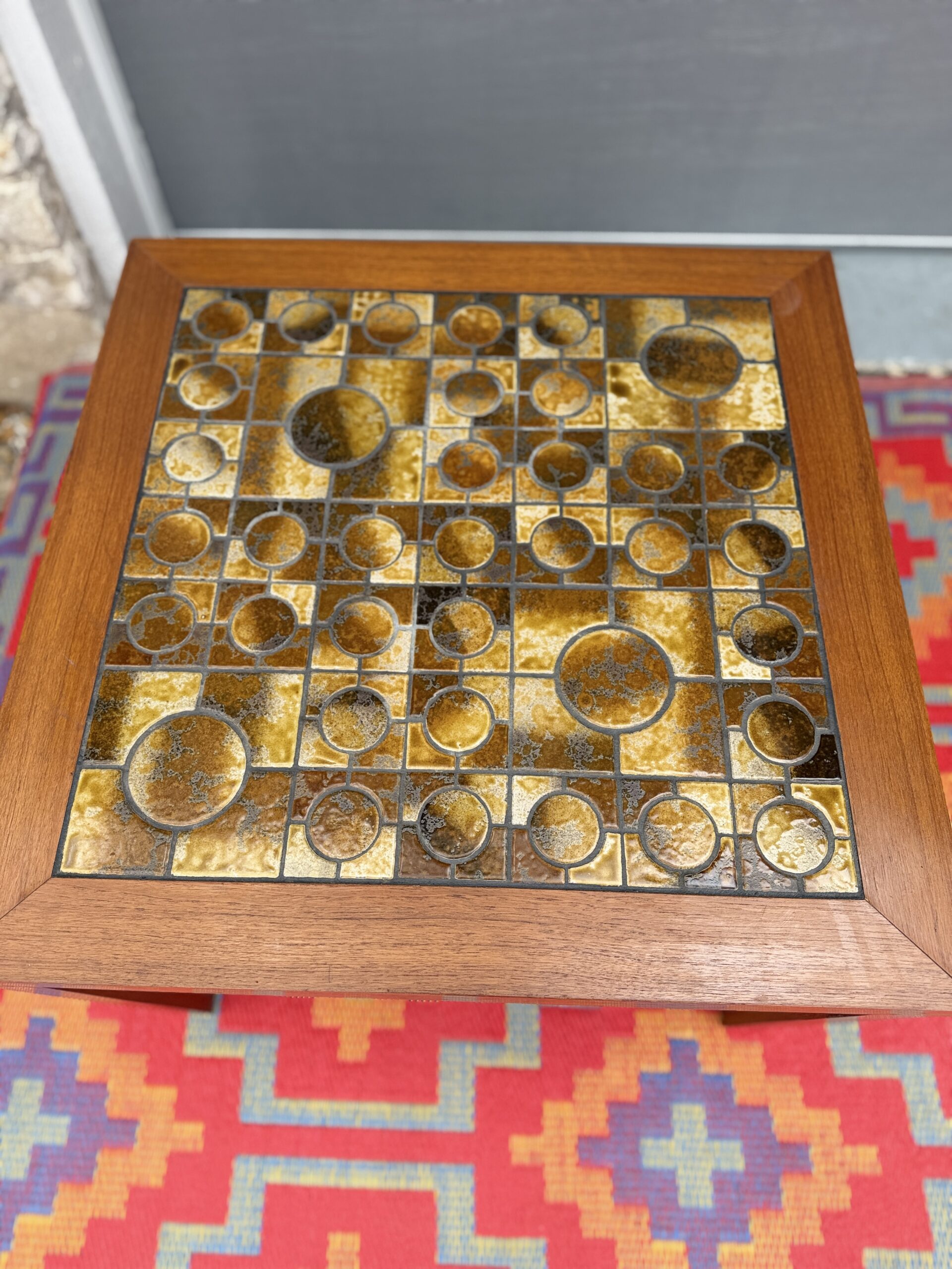 Teak Tiled Table - Image 5