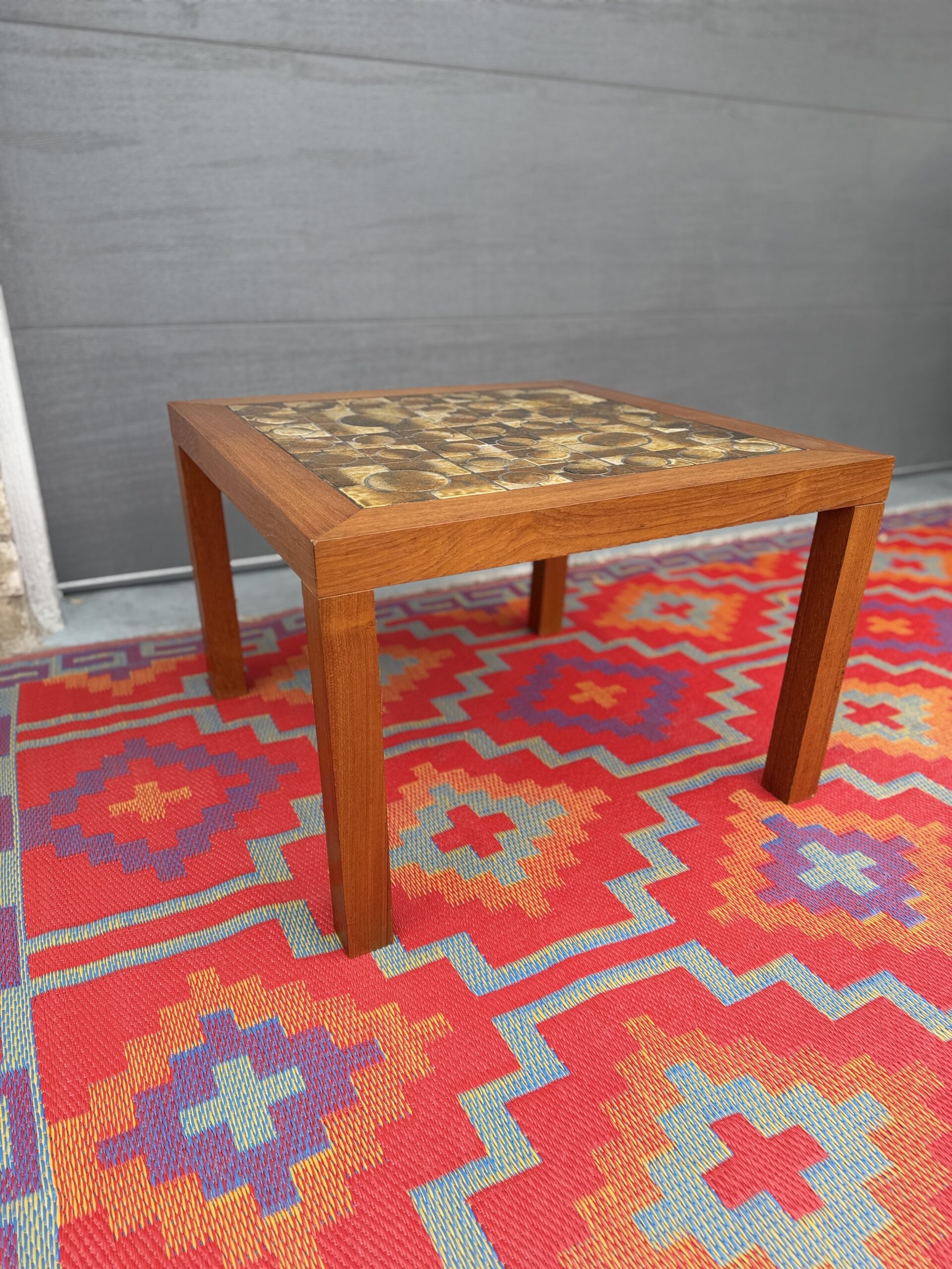 Teak Tiled Table - Image 6