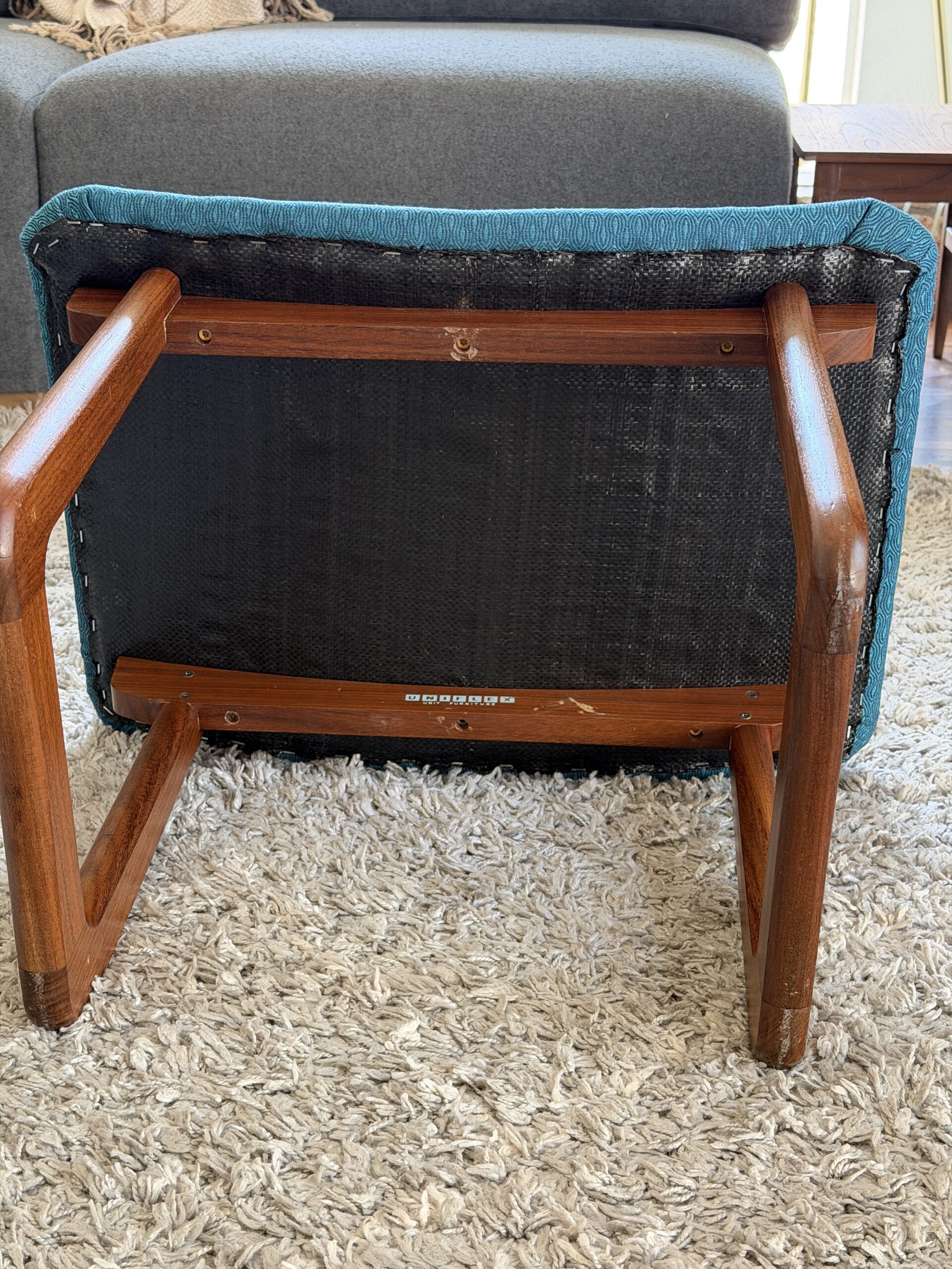 Walnut stool - Image 3