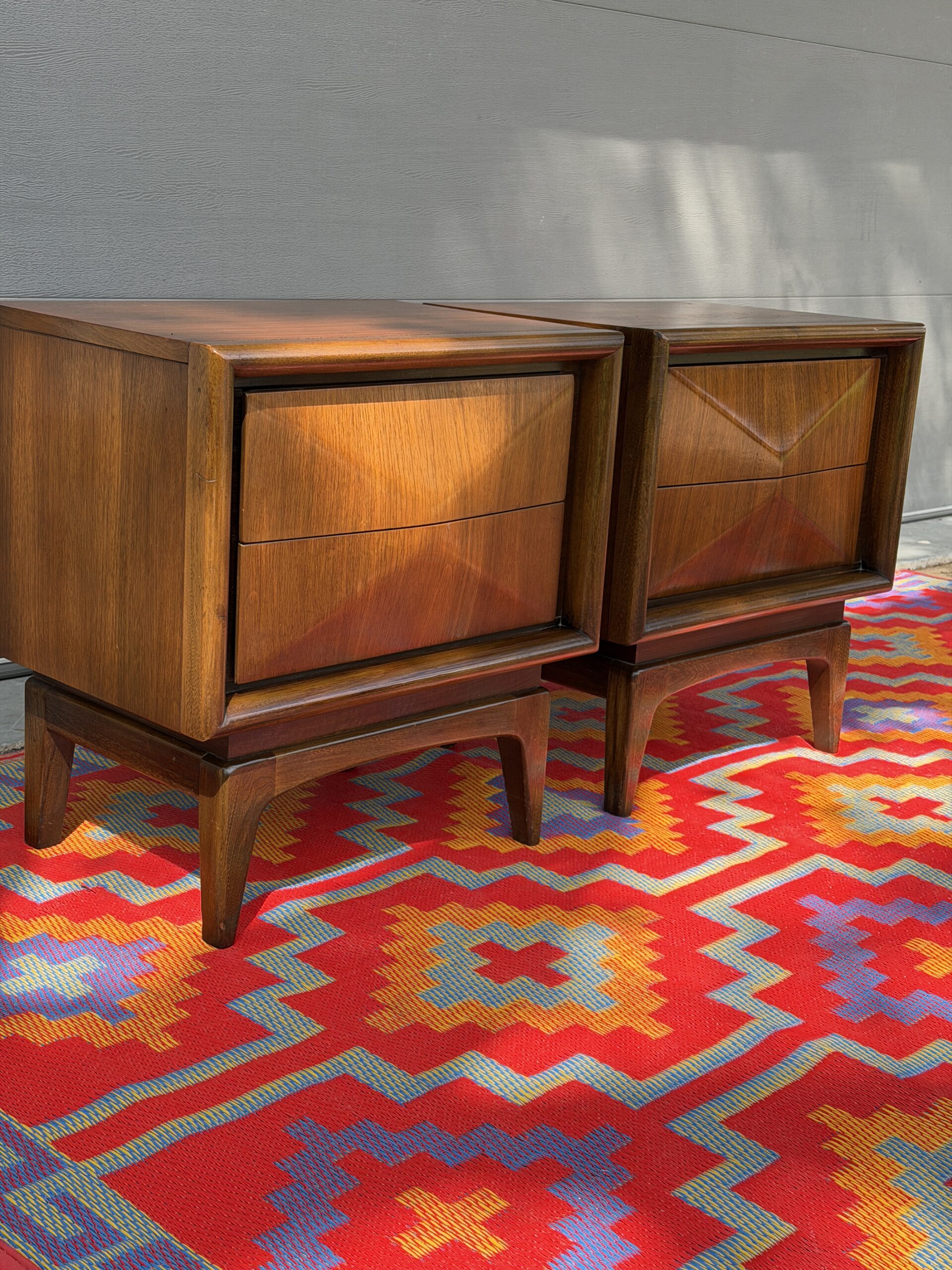 Diamond Front Nightstands - Pair - Image 3