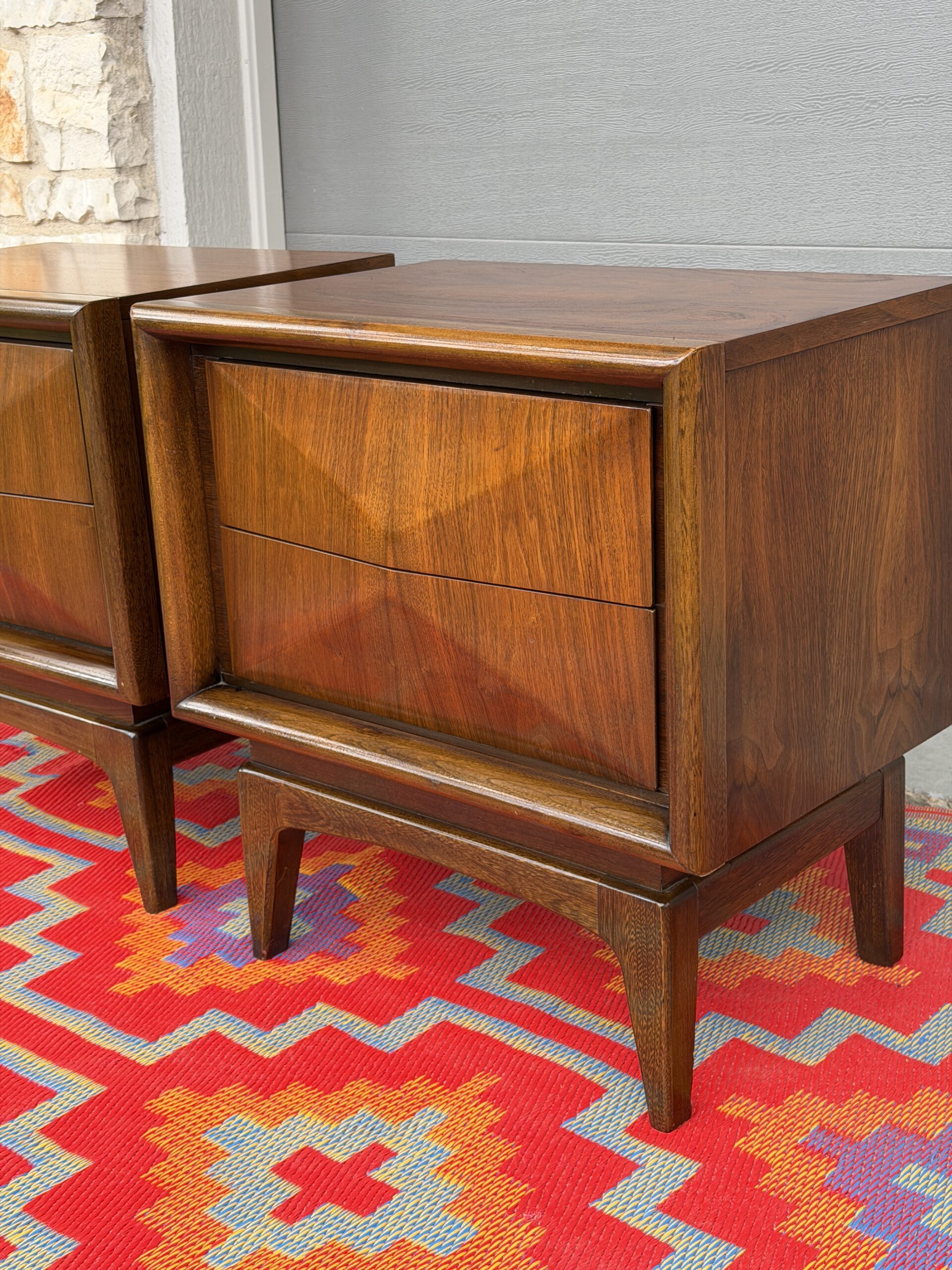 Diamond Front Nightstands - Pair - Image 10