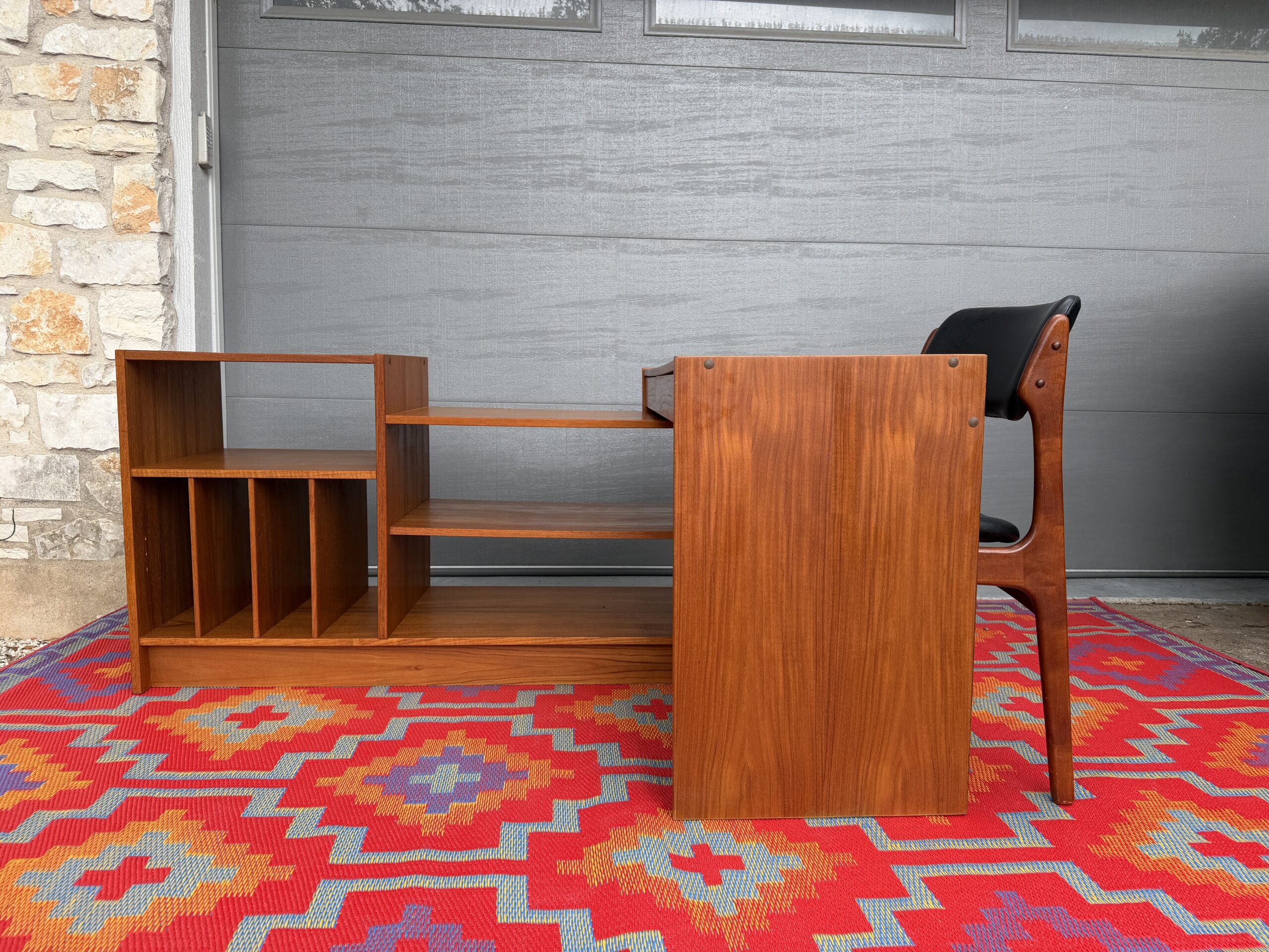 Modular Teak Storage Shelf & Desk - Image 6