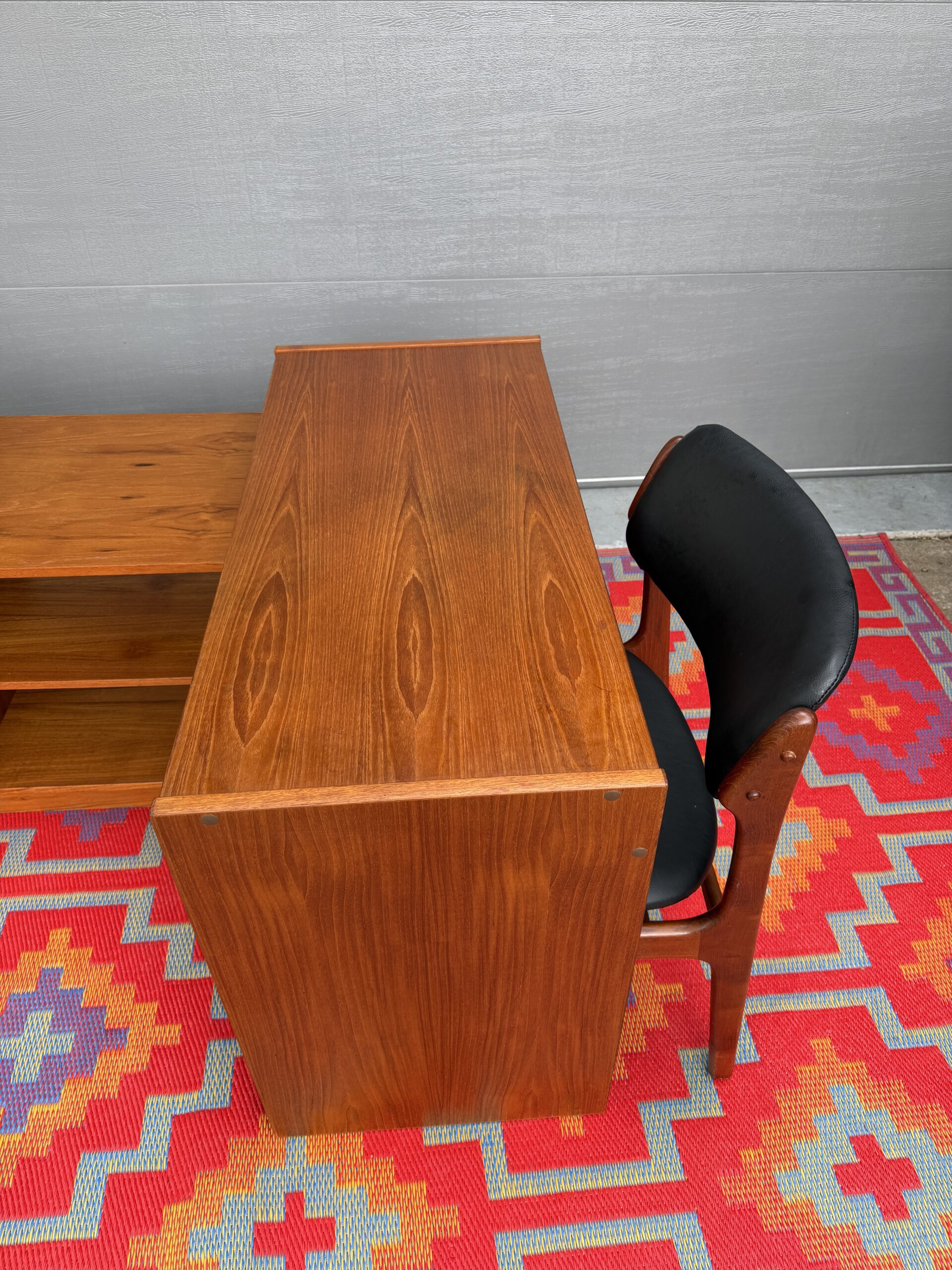 Modular Teak Storage Shelf & Desk - Image 7