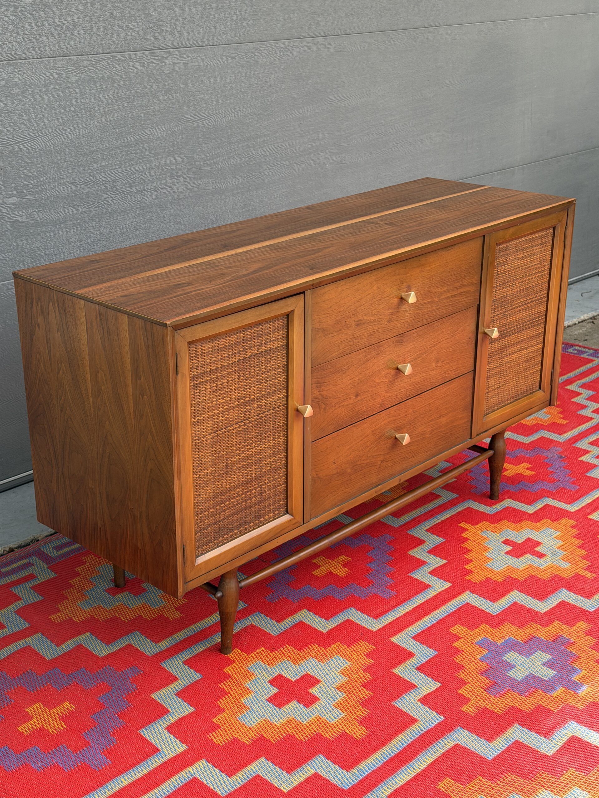 Walnut and Cane Credenza - Image 3
