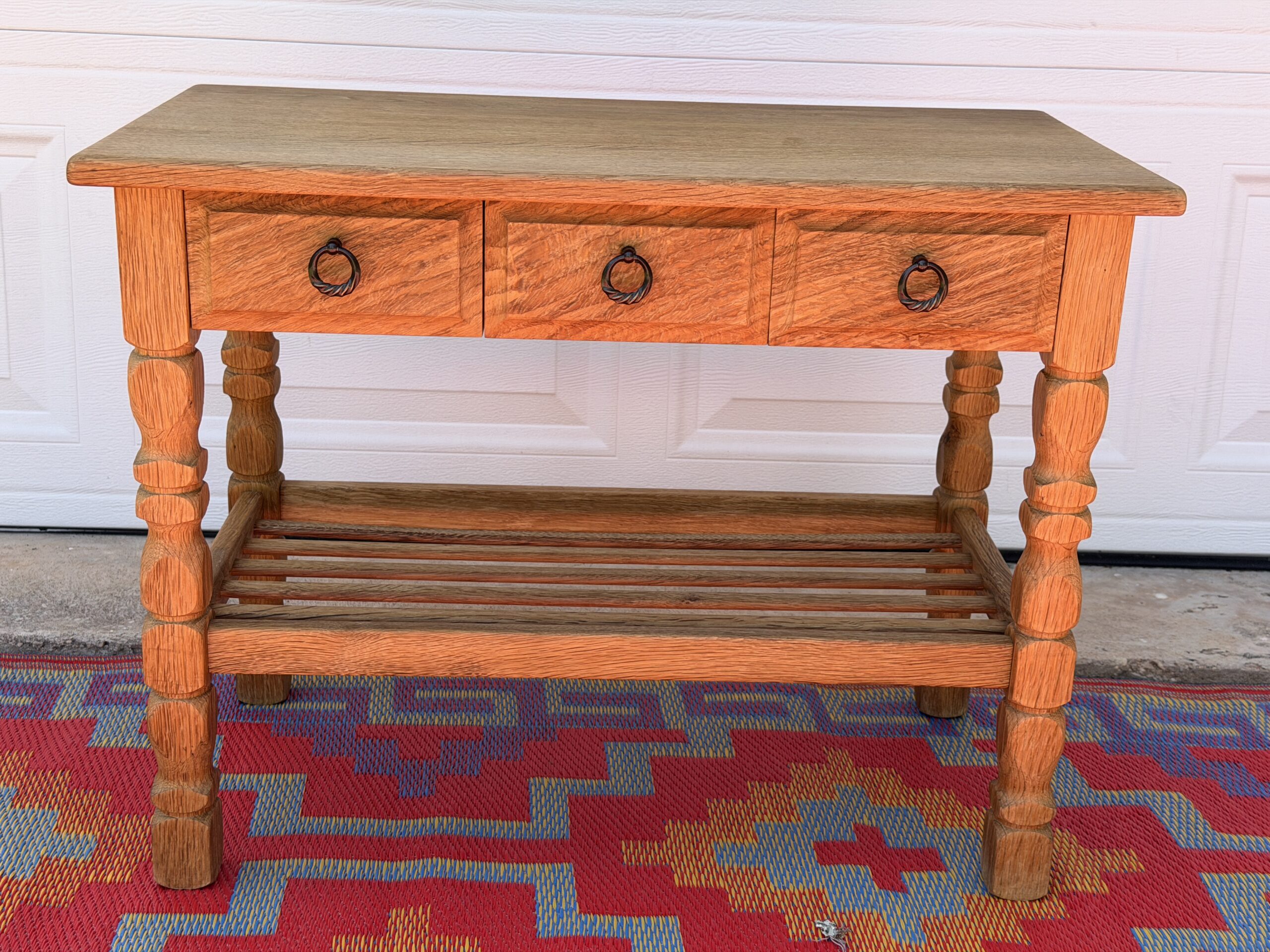 Danish Oak Side Table - Image 5