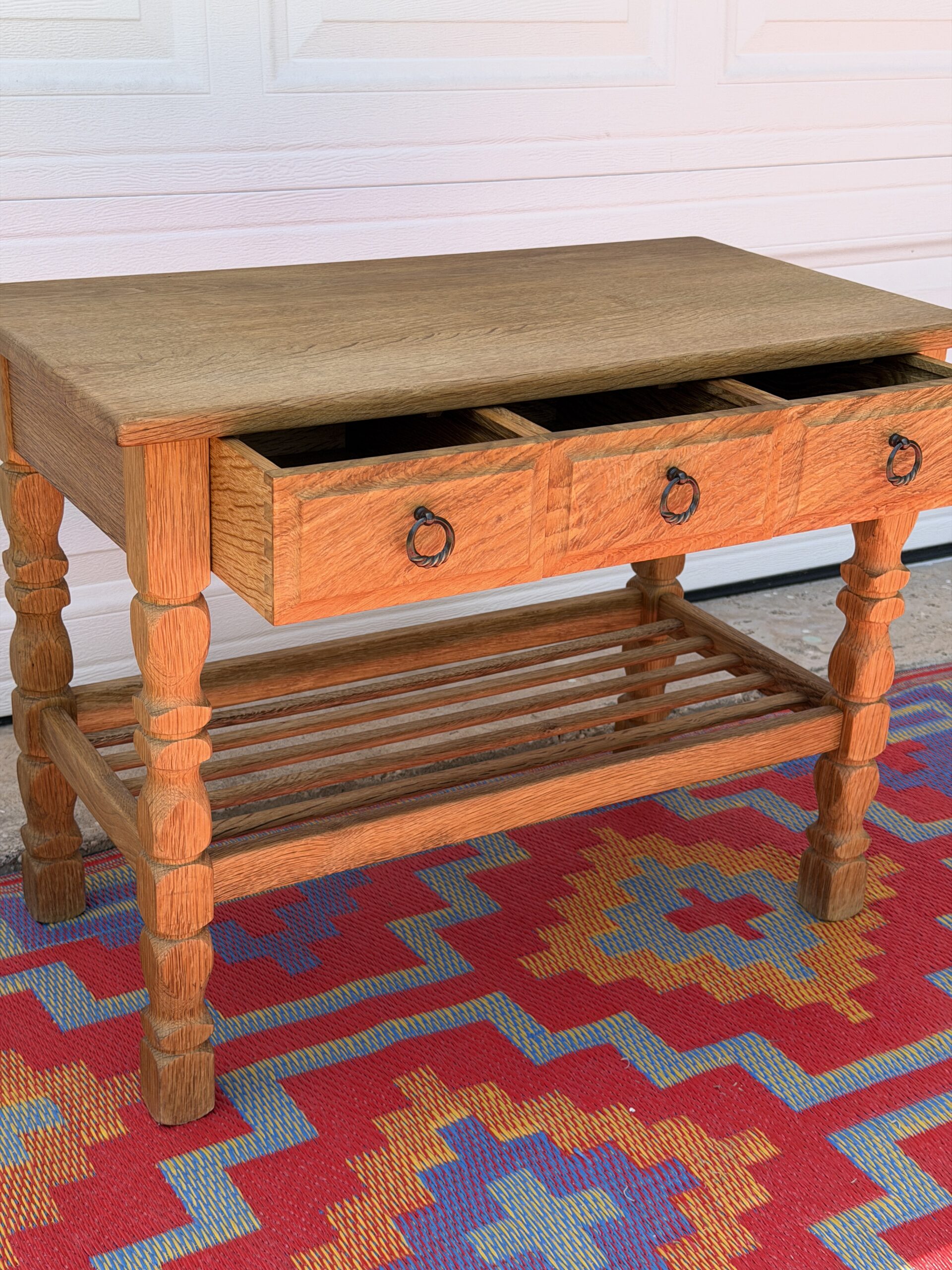 Danish Oak Side Table - Image 6
