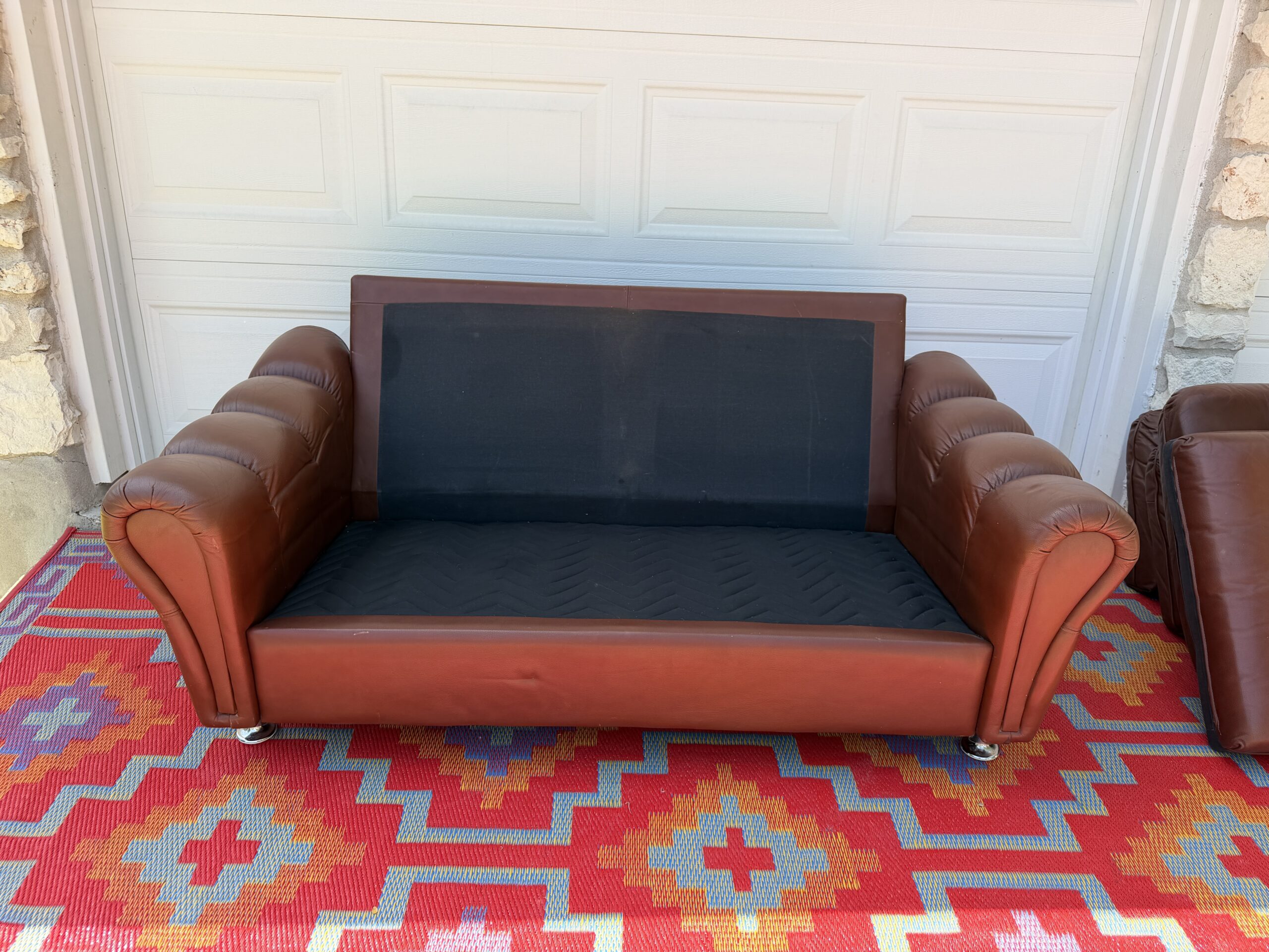 Danish Leather Sofa - Image 6