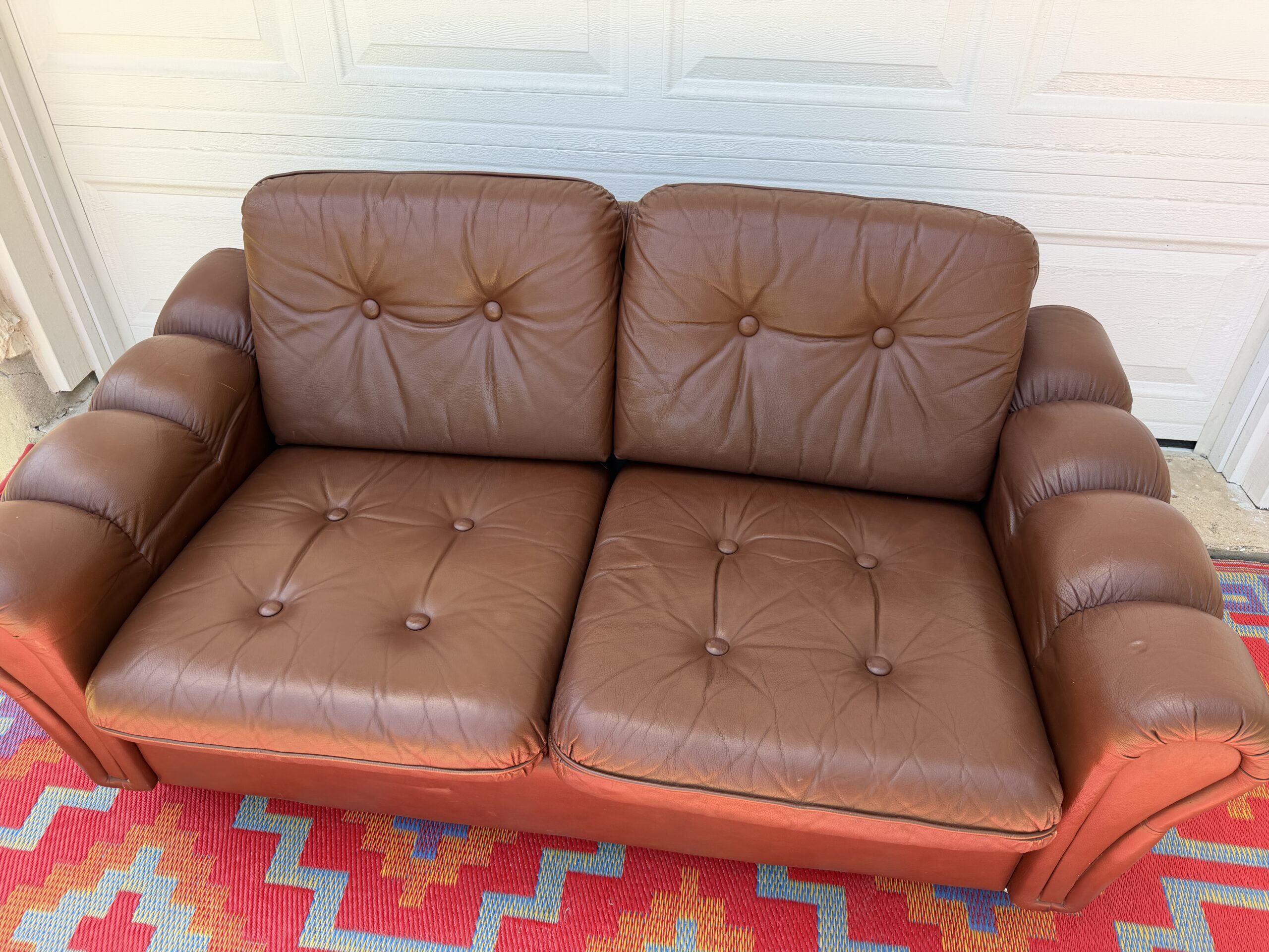 Danish Leather Sofa - Image 13