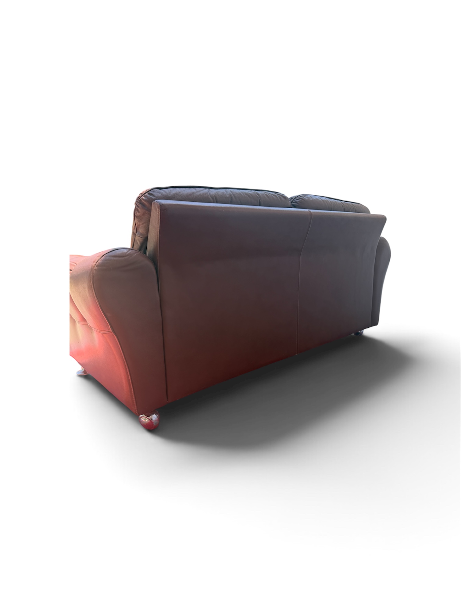 Danish Leather Sofa - Image 5