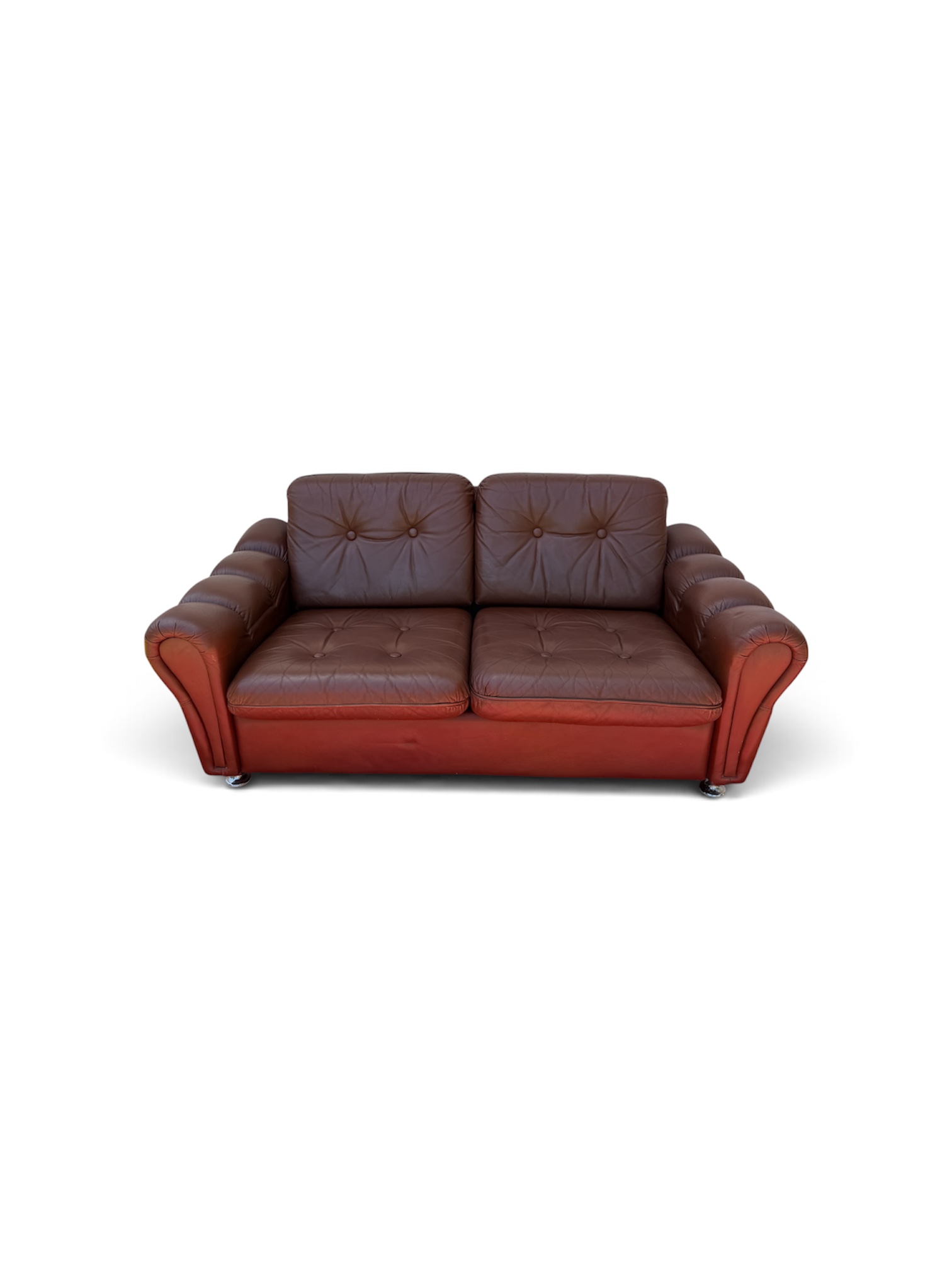 Danish Leather Sofa - Image 3