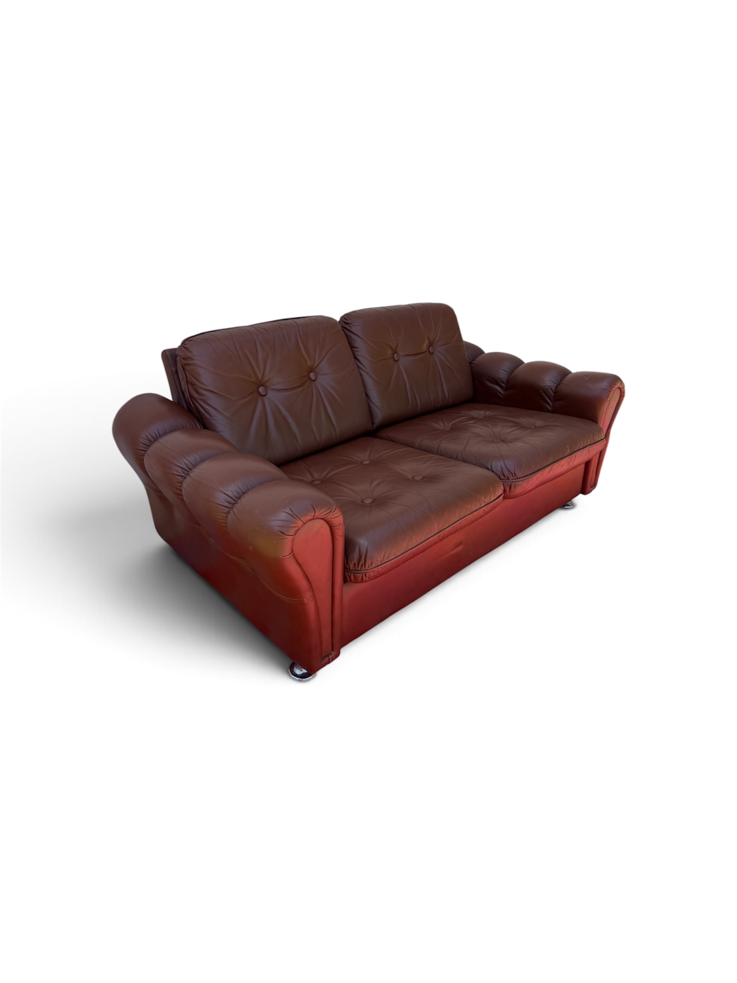 Danish Leather Sofa - Image 2