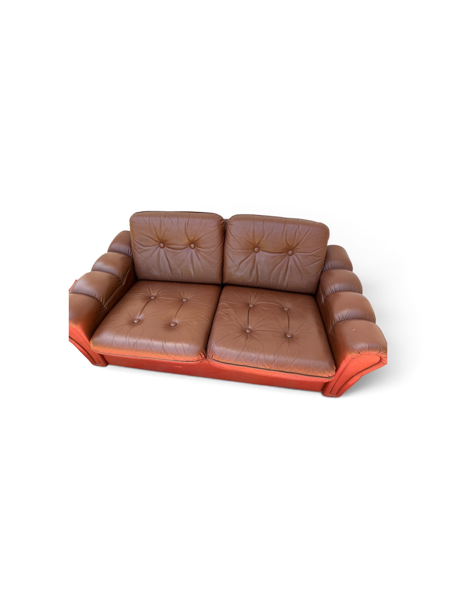 Danish Leather Sofa - Image 4
