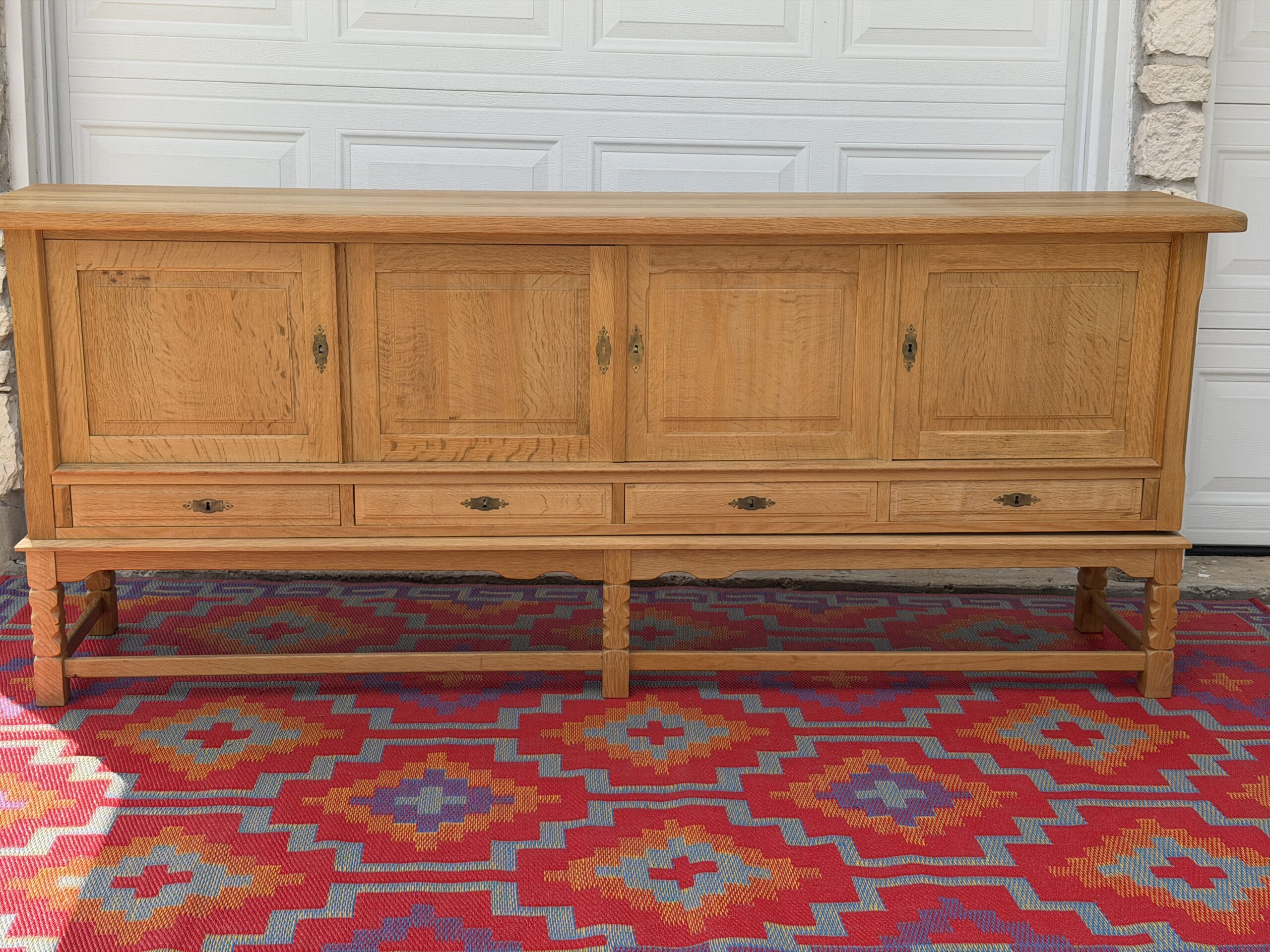 Danish Oak Long Credenza - Image 3