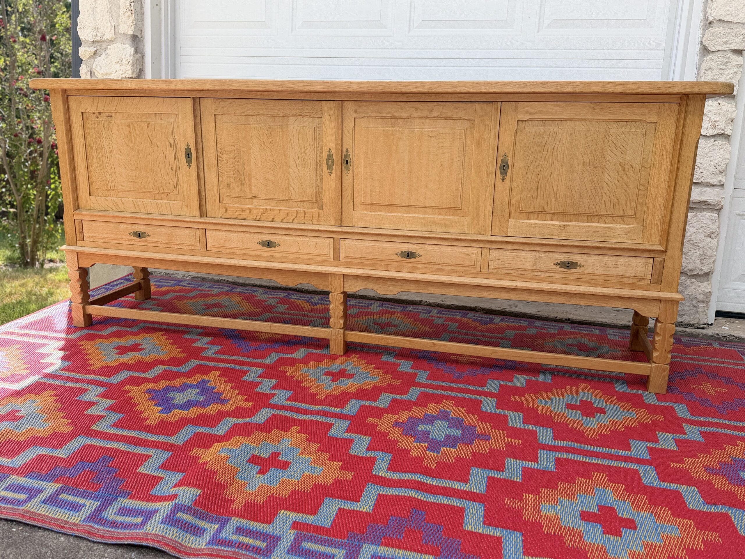 Danish Oak Long Credenza - Image 4