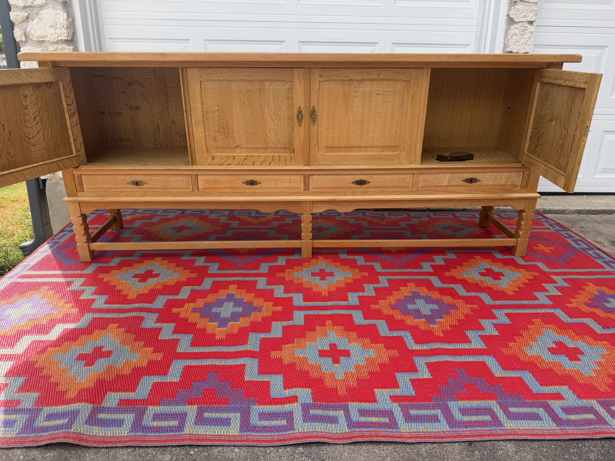 Danish Oak Long Credenza - Image 8