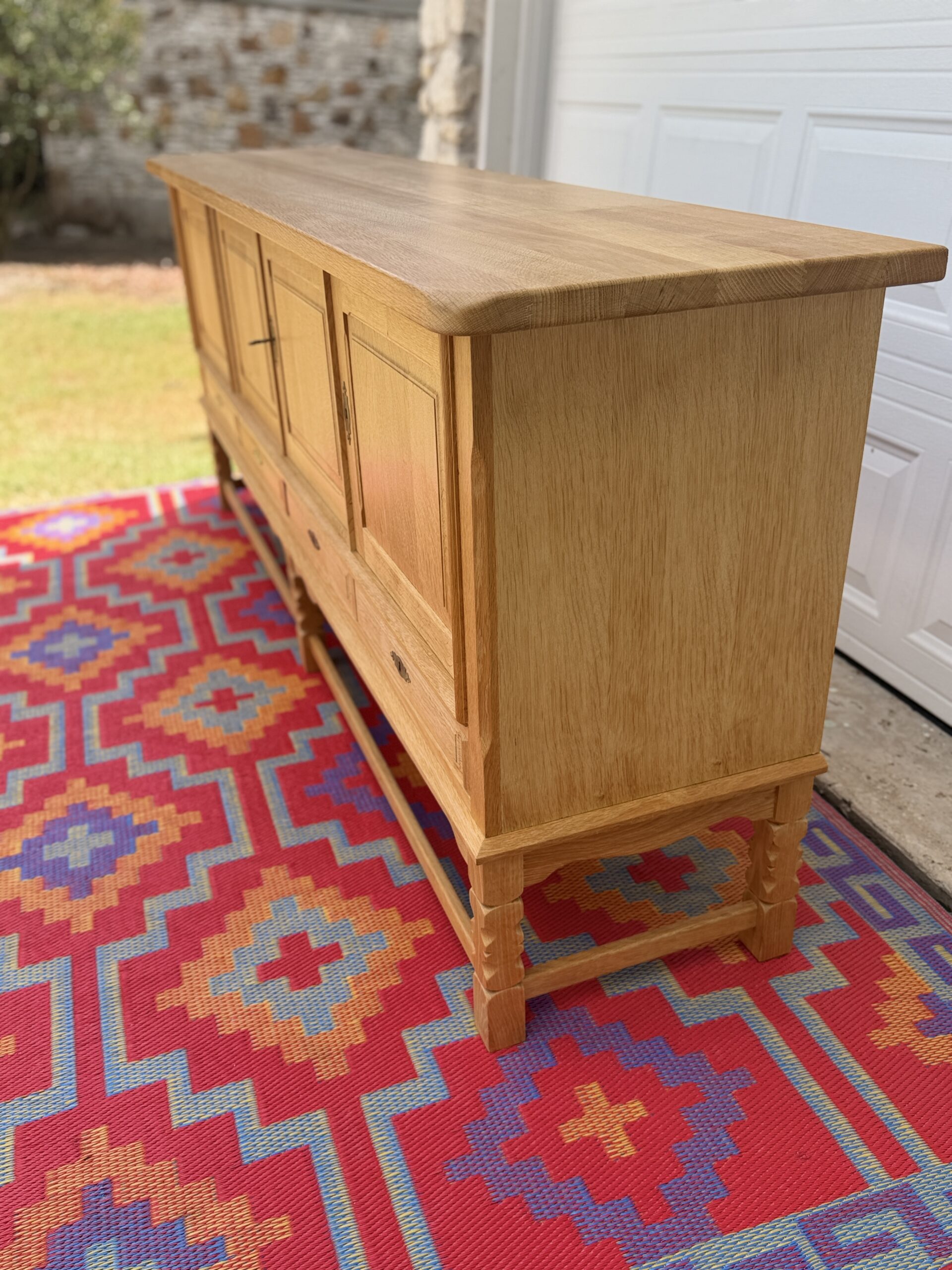 Danish Oak Long Credenza - Image 11