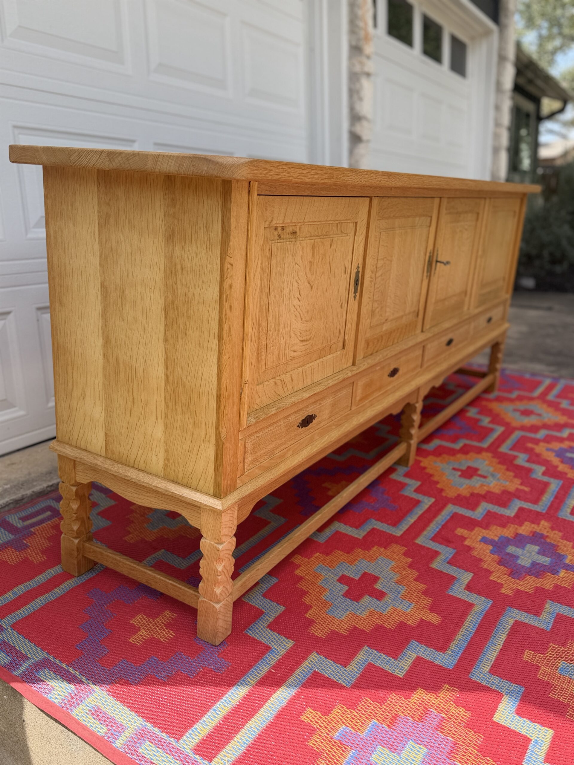 Danish Oak Long Credenza - Image 12