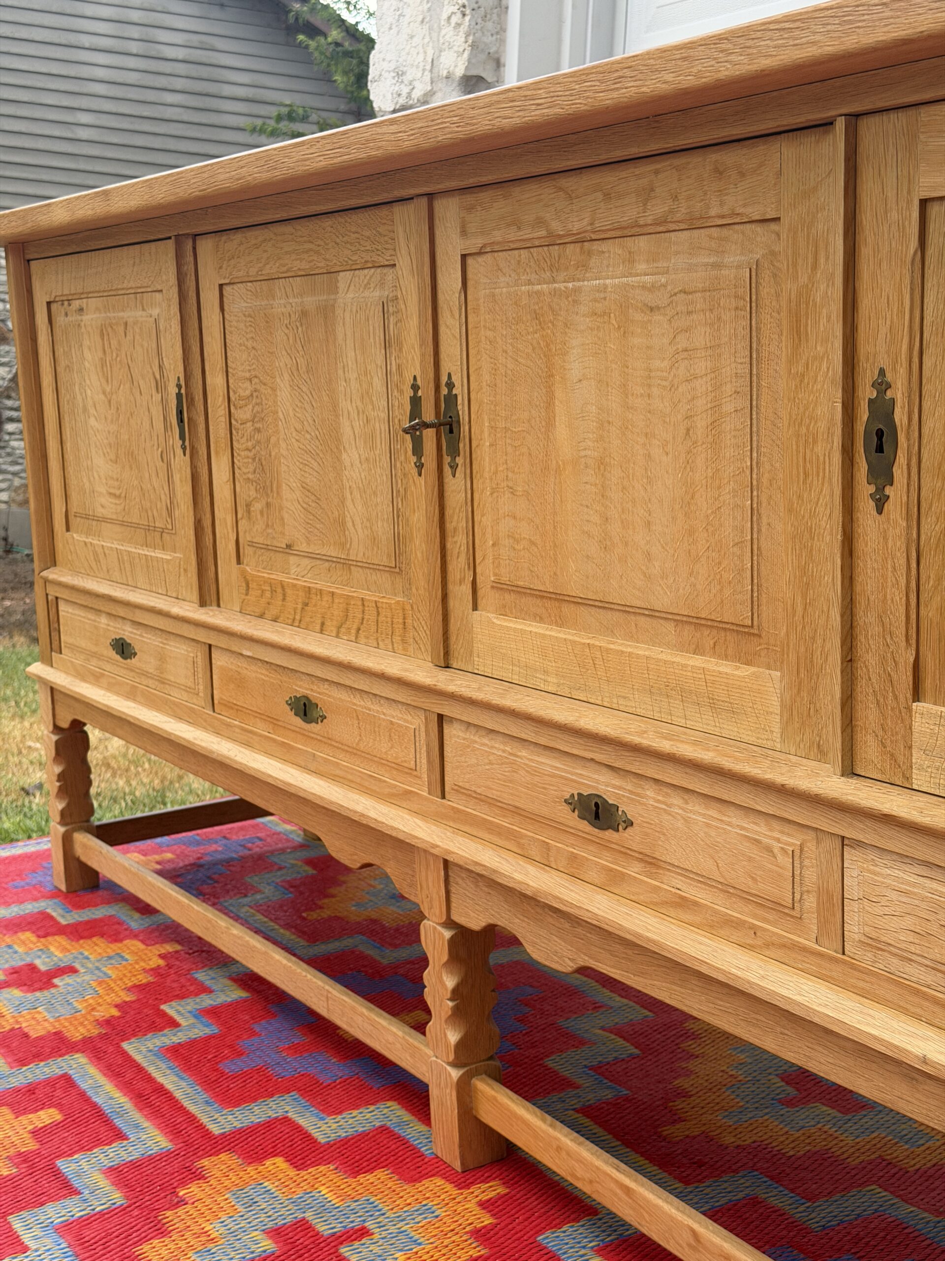 Danish Oak Long Credenza